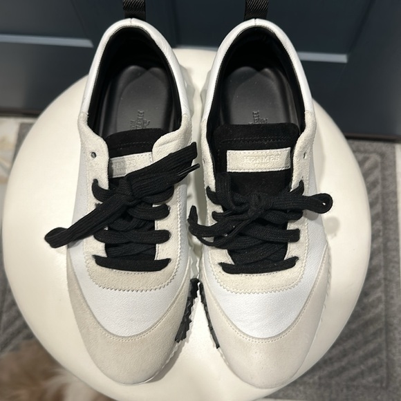 Hermes leather bouncing sneakers size 38.5 - Picture 8 of 12